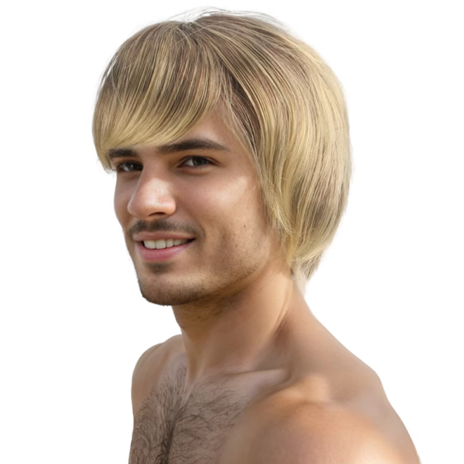 Mens Low Temperature Wire Wigs