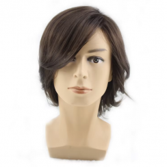 Fashionable Headband Soft Synthetic Natural Curly Wigs for Men