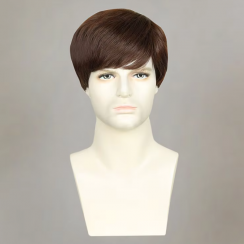 Short Natural Brown Wigs for Men