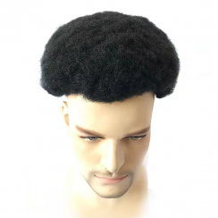 3 Pcs Afro Kinky Curly Wig Full Lace Base For Men